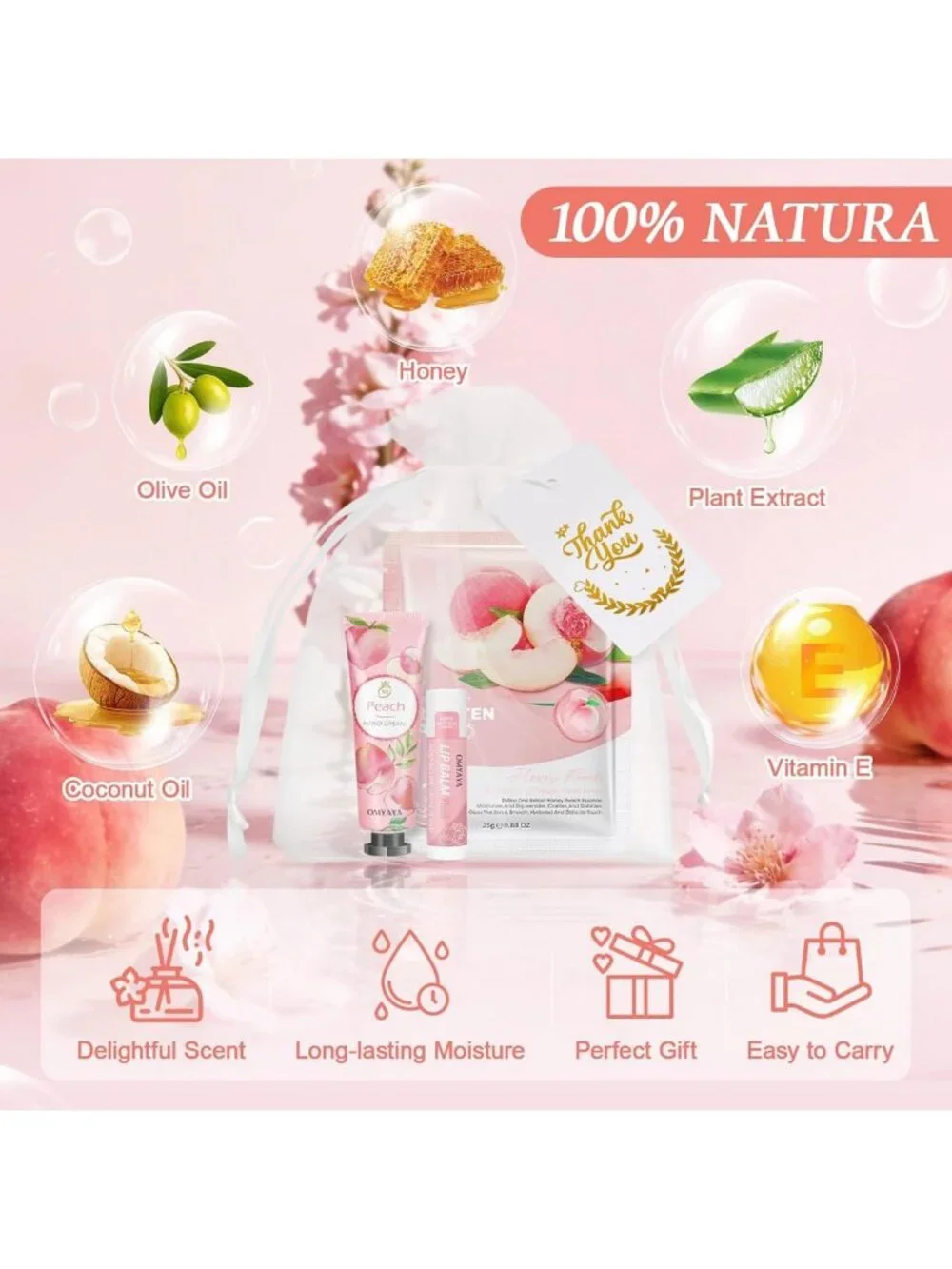 12 Sets Spa Gift Bundle for Women - Face Masks, Hand Cream, Lip Balm & Thank You